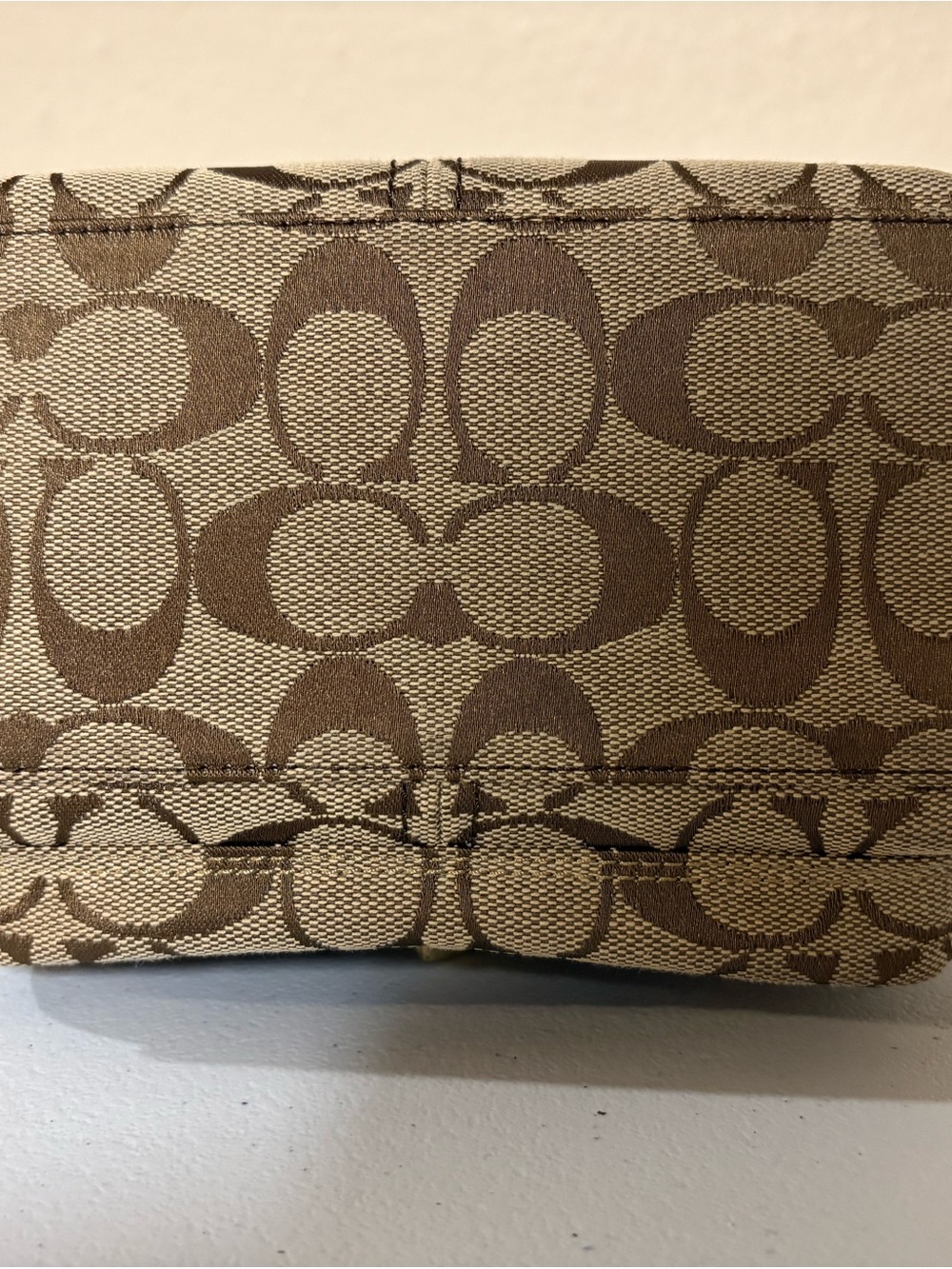 Coach 65th Ann Brown Signature Mini Bag with Black Trim F06K - 40224 EUC - Picture 8 of 13